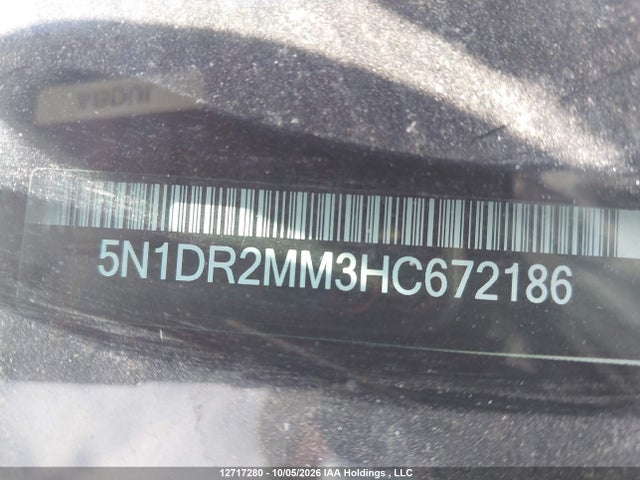 Aukcja sprzedaży 2017 Nissan Pathfinder Platinum/s/sl/sv, vin: 5N1DR2MM3HC672186, numer aukcji: 12717280