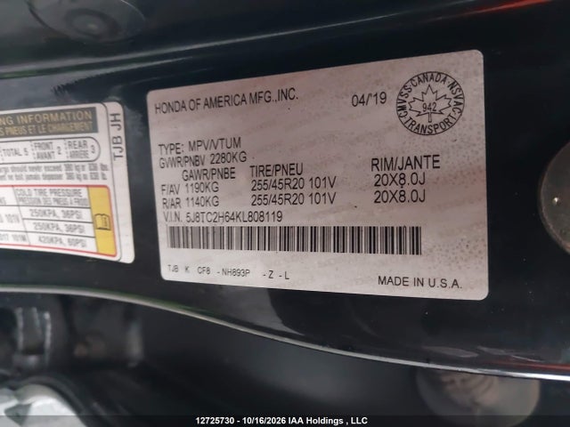 Acura Rdx A-spec 2019 5J8TC2H64KL808119 Image 17