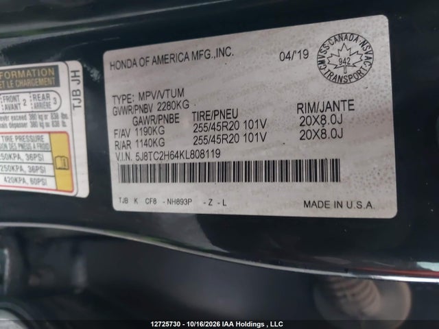 Acura Rdx A-spec 2019 5J8TC2H64KL808119 Image 9
