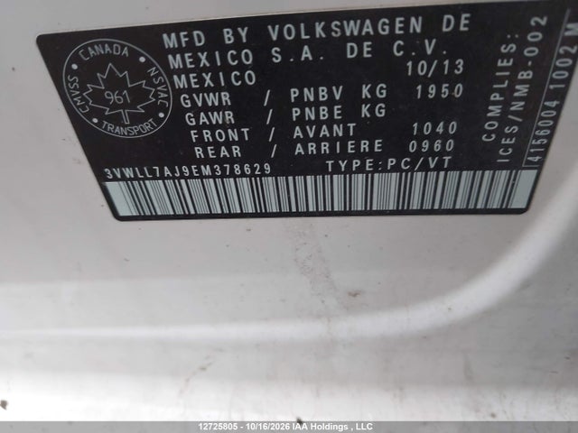 Volkswagen JETTA TDI 2014 3VWLL7AJ9EM378629 Image 9