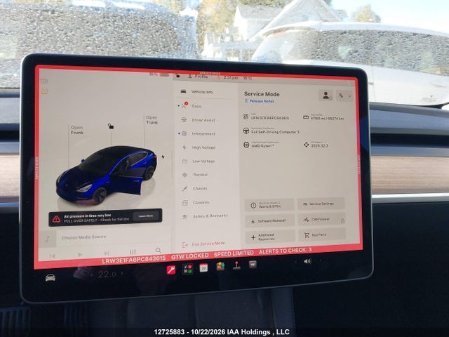 12725883 :رقم المزاد ، LRW3E1FA6PC843615 vin ، 2023 Tesla Model 3 مزاد بيع