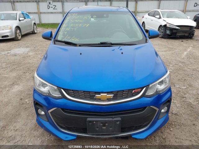 Продаж на аукціоні авто 2017 Chevrolet Sonic Premier, vin: 1G1JF6SB0H4108474, номер лоту: 12725893