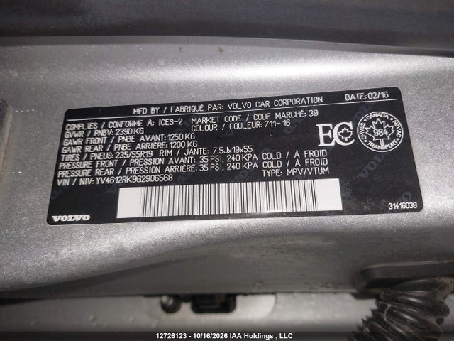 Volvo Xc60 T5/premier 2016 YV4612RK9G2906568 Image 19