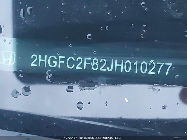 Honda Civic 2018 2HGFC2F82JH010277 Image 18