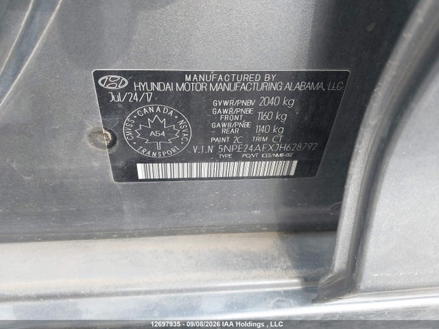 2018 Hyundai Sonata Gl მანქანა იყიდება აუქციონზე, vin: 5NPE24AFXJH628792, აუქციონის ნომერი: 12697935
