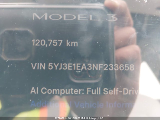 Tesla MODEL 3 2022 5YJ3E1EA3NF233658 Image 14