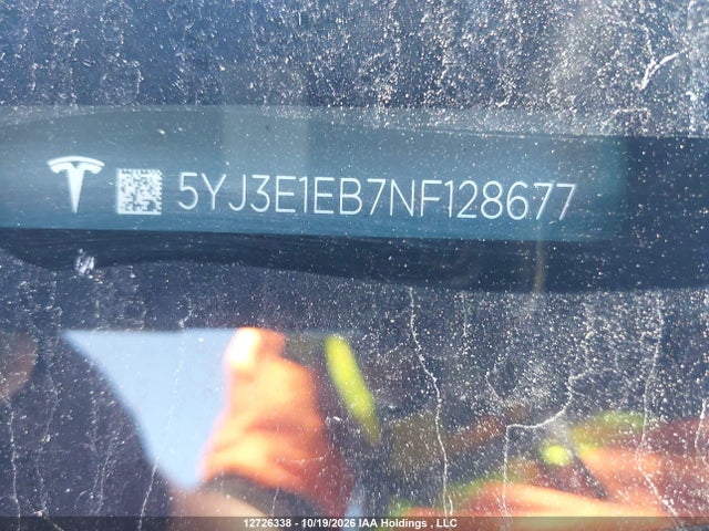 Продаж на аукціоні авто 2022 Tesla Model 3, vin: 5YJ3E1EB7NF128677, номер лоту: 12726338