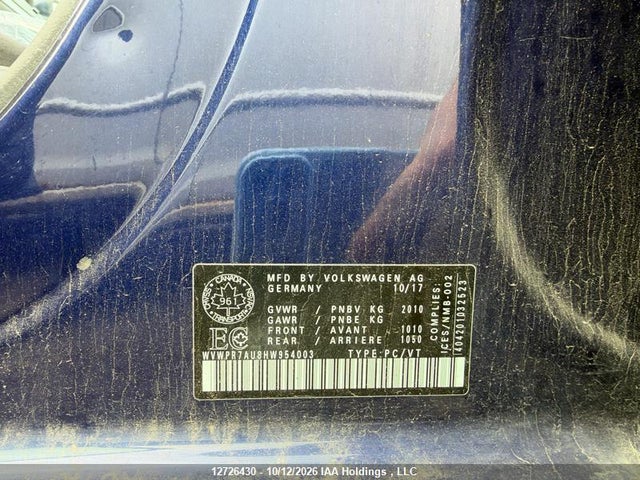 WVWPR7AU8HW954003 Volkswagen E-golf Sel Premium