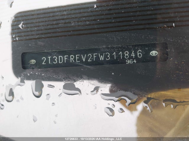 2T3DFREV2FW311846 Toyota Rav4 Limited