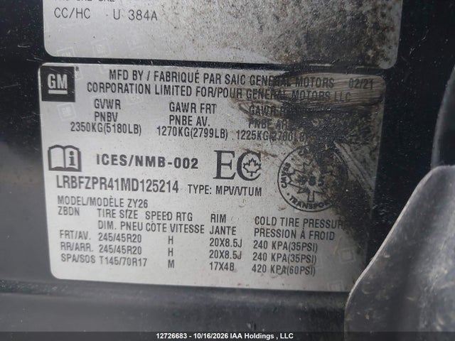 Buick Envision Essence 2021 LRBFZPR41MD125214 Image 9