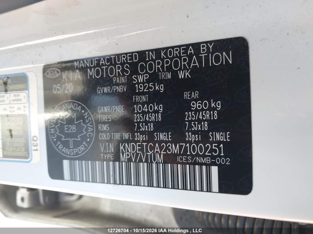 KNDETCA23M7100251 KIA Seltos Sx