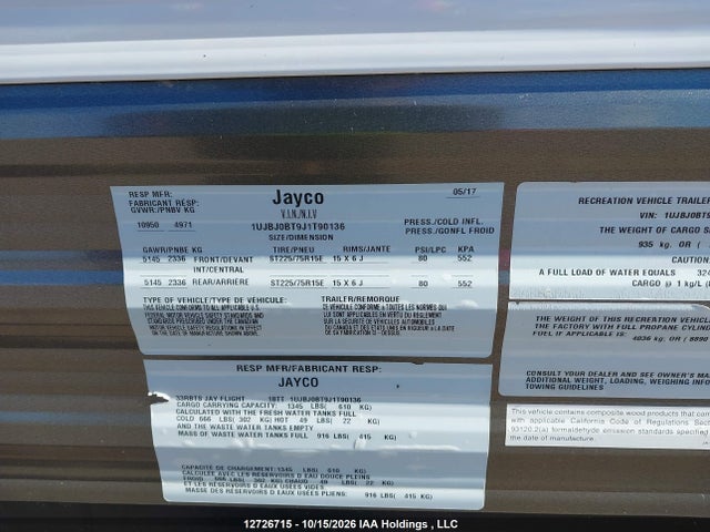 Jayco Jayflight 2018 1UJBJ0BT9J1T90136 Image 13