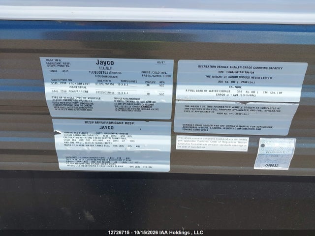 Jayco Jayflight 2018 1UJBJ0BT9J1T90136 Image 14