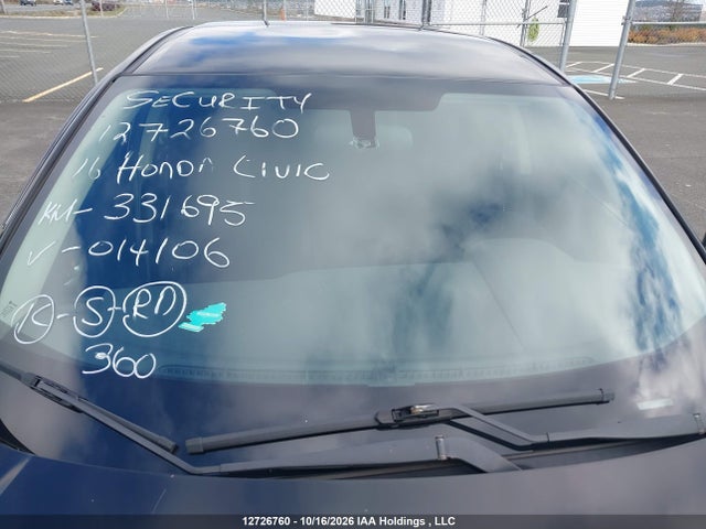 Продажа на аукционе авто 2016 Honda Civic Lx, vin: 2HGFC2F58GH014106, номер лота: 12726760