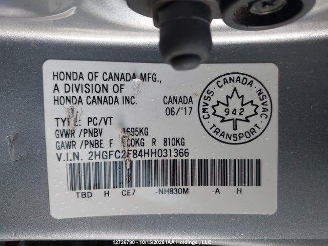 Honda Civic 2017 2HGFC2F84HH031366 Image 20