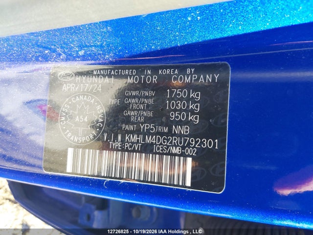 Hyundai ELANTRA SEL 2024 KMHLM4DG2RU792301 Image 9