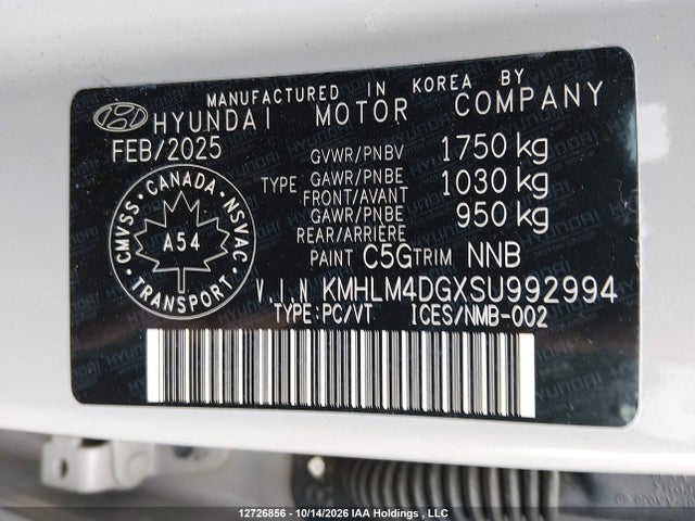 Продажа на аукционе авто 2025 Hyundai Elantra Sel Sport, vin: KMHLM4DGXSU992994, номер лота: 12726856
