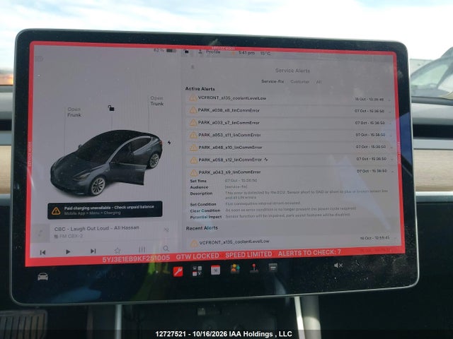 Aukcja sprzedaży 2019 Tesla Model 3 Long Range/performance, vin: 5YJ3E1EB9KF251005, numer aukcji: 12727521