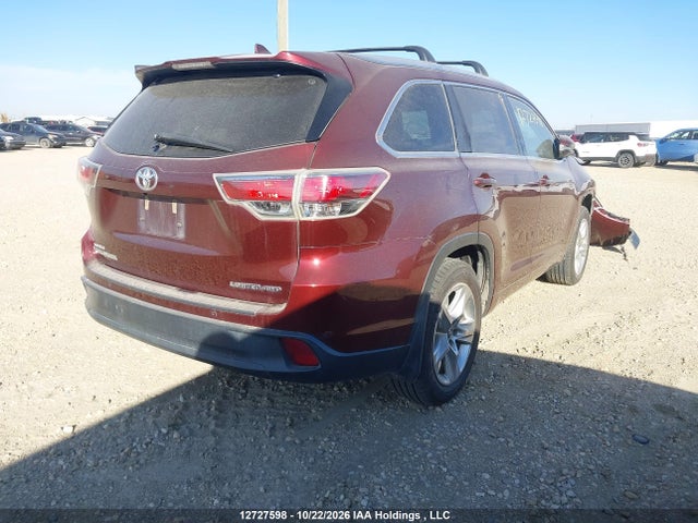 Toyota Highlander Limited 2016 5TDDKRFH3GS307313 Image 4