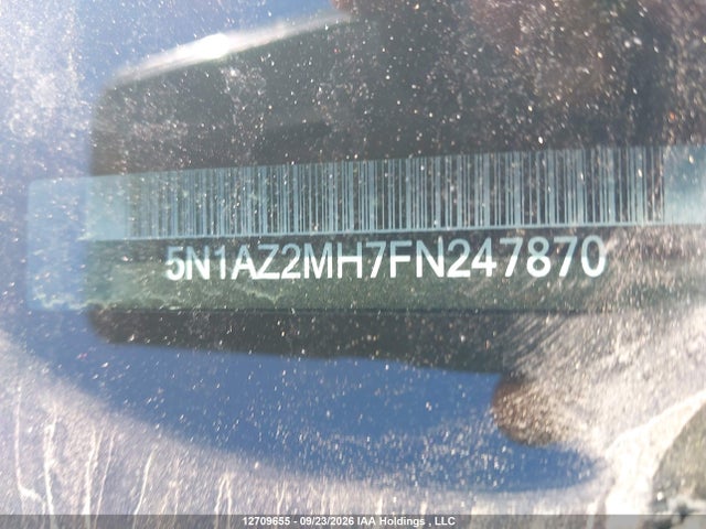 Aukcja sprzedaży 2015 Nissan Murano Platinum/sl/sv, vin: 5N1AZ2MH7FN247870, numer aukcji: 12709655