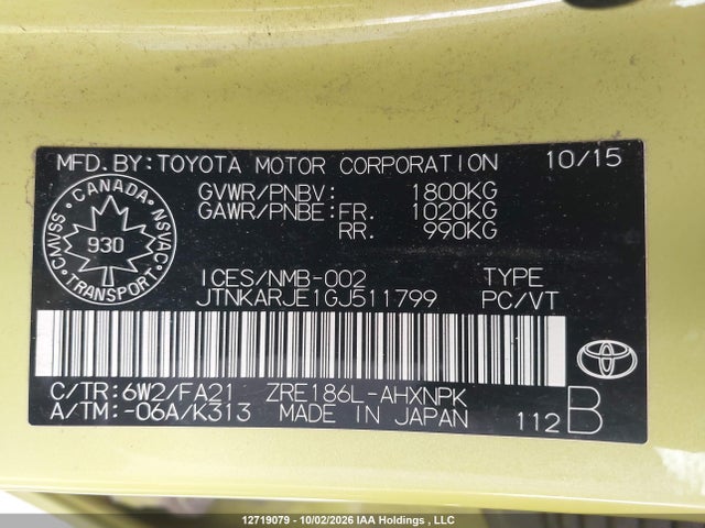 Scion IM 2016 JTNKARJE1GJ511799 Image 9