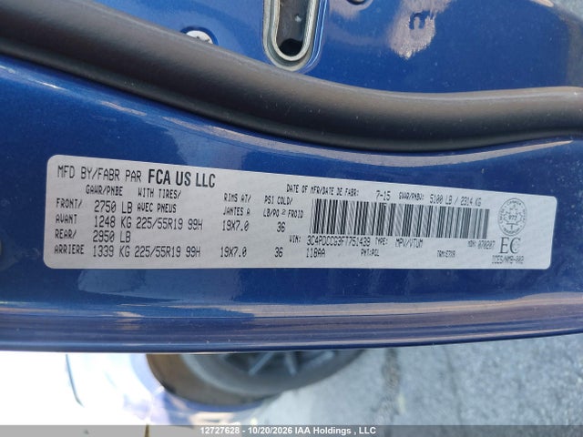 Dodge Journey Sxt 2015 3C4PDCCG3FT751439 Image 9