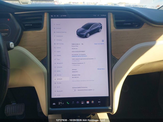 12727630 :رقم المزاد ، 5YJXCDE20KF186067 vin ، 2019 Tesla Model X 100d/75d/long Range/p100d/standard Range مزاد بيع