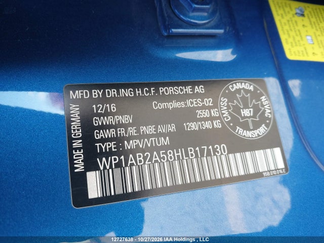 WP1AB2A58HLB17130 Porsche MACAN S