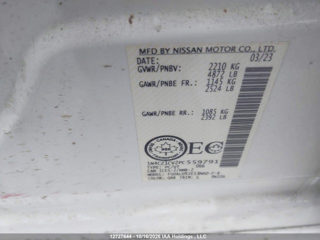 Nissan Leaf Sv/sv Plus 2023 1N4CZ1CV2PC559791 Image 19