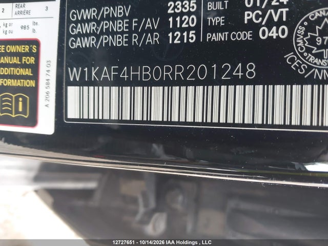 W1KAF4HB0RR201248 Mercedes-Benz C 300 4matic
