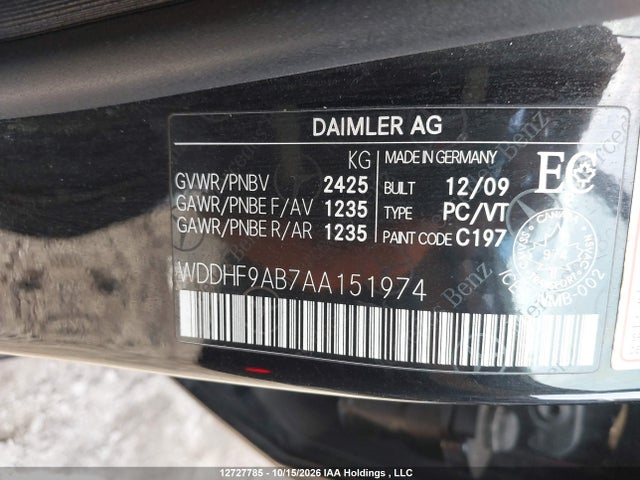 Aukcja sprzedaży 2010 Mercedes-benz E 550 4matic, vin: WDDHF9AB7AA151974, numer aukcji: 12727785