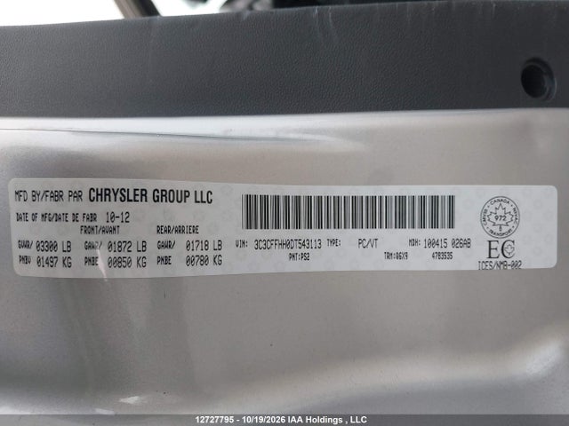 Продаж на аукціоні авто 2013 Fiat 500 Sport, vin: 3C3CFFHH0DT543113, номер лоту: 12727795