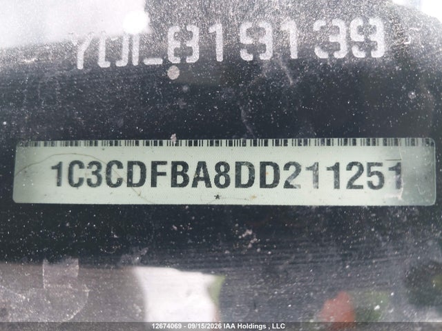 12674069 :رقم المزاد ، 1C3CDFBA8DD211251 vin ، 2013 Dodge Dart Sxt مزاد بيع
