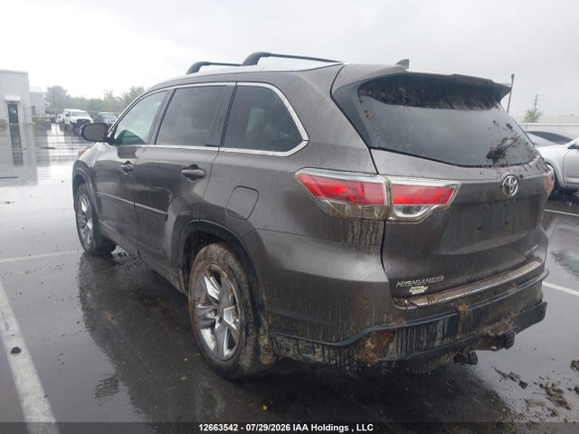 Toyota Highlander Limited 2015 5TDDKRFHXFS217574 Image 3