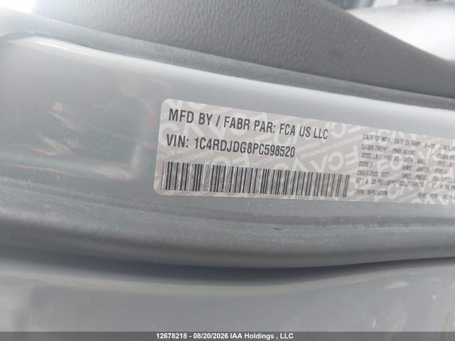 Aukcja sprzedaży 2023 Dodge Durango Gt, vin: 1C4RDJDG8PC598520, numer aukcji: 12678218