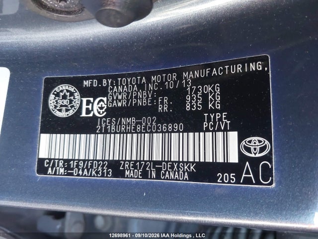 Toyota Corolla S 2014 2T1BURHE8EC036890 Image 21