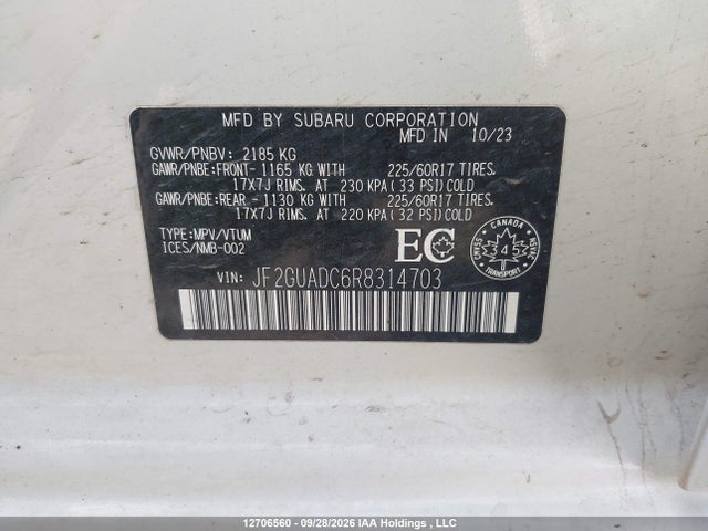 Subaru Crosstrek 2024 JF2GUADC6R8314703 Image 19