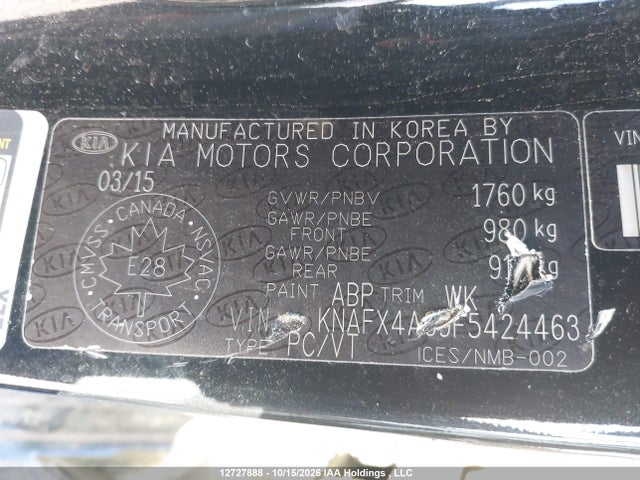 KIA FORTE LX 2015 KNAFX4A69F5424463 Image 18