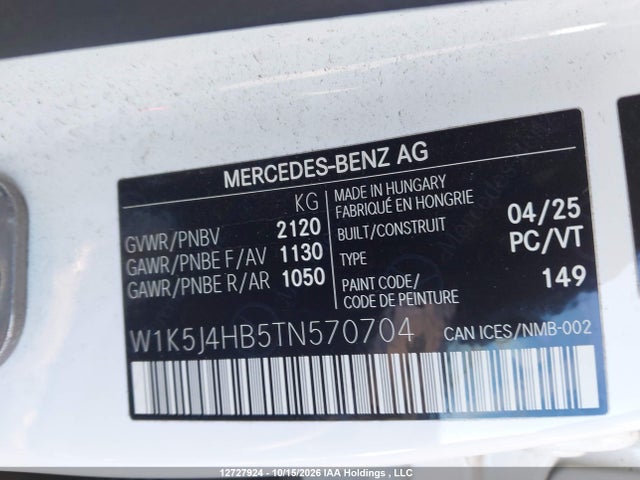 W1K5J4HB5TN570704 Mercedes-Benz CLA 250 4MATIC