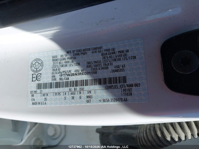 Ford F250 Super Duty 2024 1FT7W2BN3RED21158 Image 18