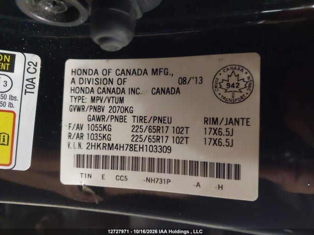 Honda CR-V EXL 2014 2HKRM4H78EH103309 Image 18