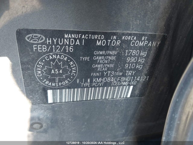 Hyundai ELANTRA GL 2017 KMHD84LF8HU114121 Image 18