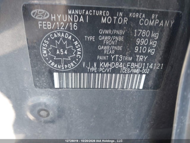 Hyundai ELANTRA GL 2017 KMHD84LF8HU114121 Image 9