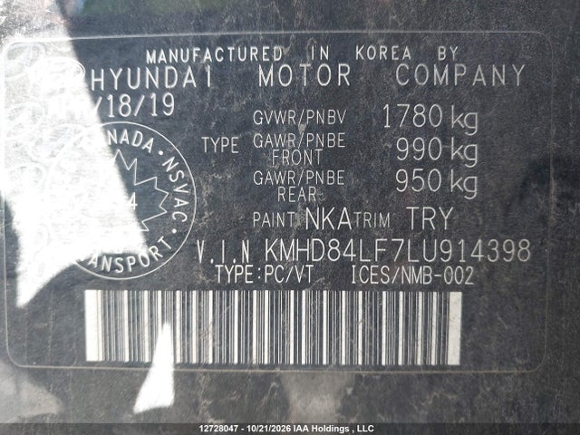 Hyundai Elantra 2020 KMHD84LF7LU914398 Image 9