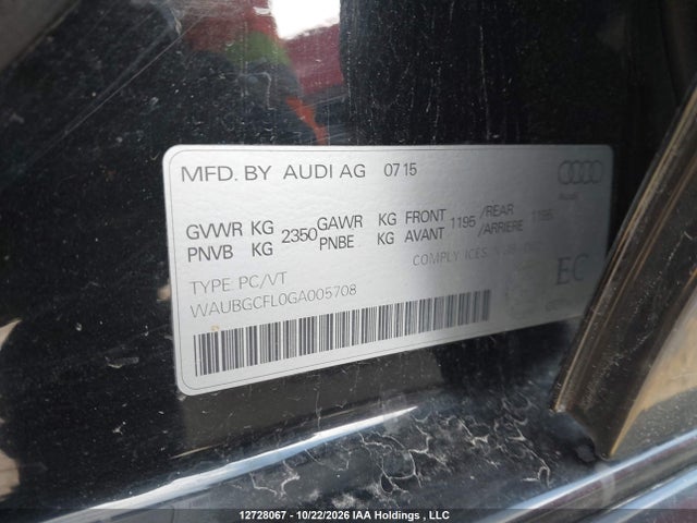 Продажа на аукционе авто 2016 Audi S4 3.0t Progressiv Plus, vin: WAUBGCFL0GA005708, номер лота: 12728067