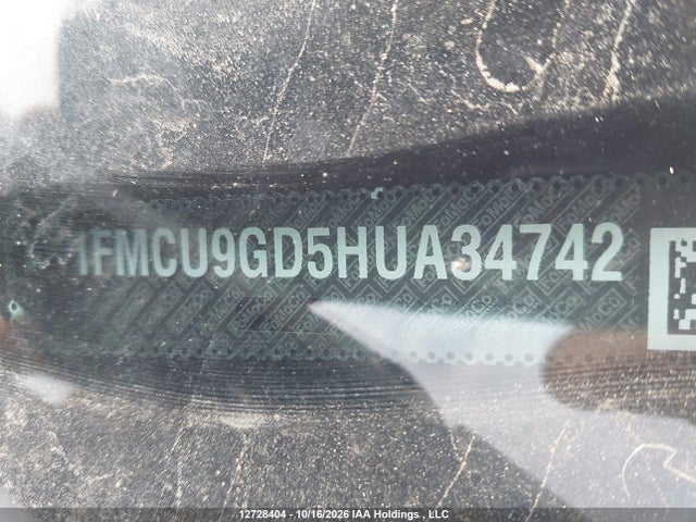 Продаж на аукціоні авто 2017 Ford Escape Se, vin: 1FMCU9GD5HUA34742, номер лоту: 12728404