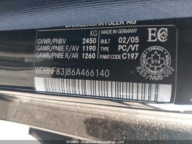 12728552 :رقم المزاد ، WDBNF83J86A466140 vin ، 2006 Mercedes-benz S 430 4matic مزاد بيع