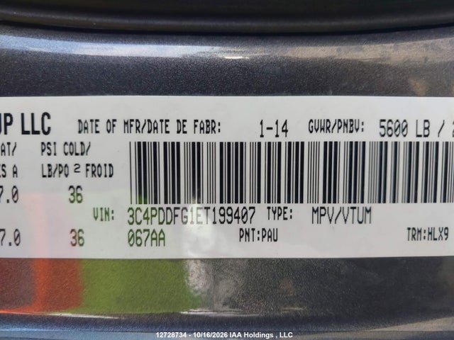 3C4PDDFG1ET199407 Dodge Journey R/t