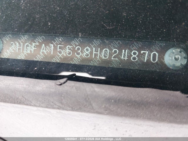 Aukcja sprzedaży 2008 Honda Civic Lx, vin: 2HGFA15538H024870, numer aukcji: 12655641