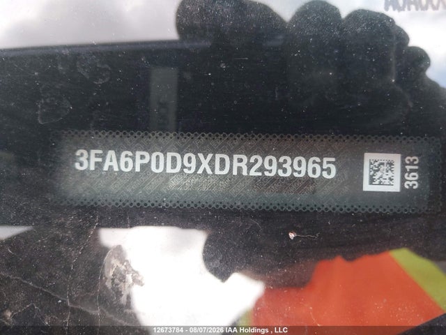 12673784 :رقم المزاد ، 3FA6P0D9XDR293965 vin ، 2013 Ford Fusion Titanium مزاد بيع